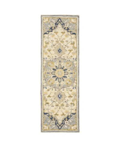 Jhb Design Alfresco 28402 Blue 2'6" X 8' Runner Rug