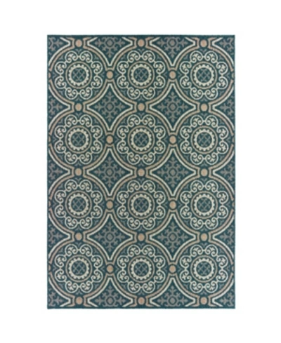 Jhb Design Scope Sco07 Blue 5'3" X 7'3" Outdoor Area Rug