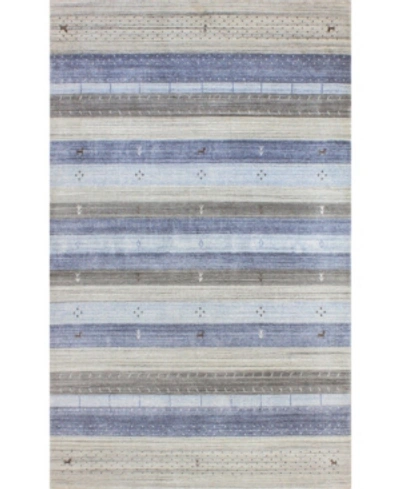 Bb Rugs Land I167 7'9" X 9'9" Area Rug In Light Blue