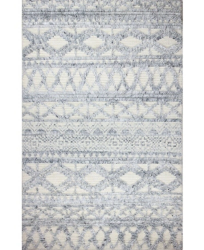Bb Rugs Natural Wool M133 Ivory And Blue 8'6" X 11'6" Area Rug In Ivory2