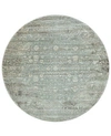 Km Home Silvano Sil-01 Green 5'3" X 5'3" Round Rug In Green
