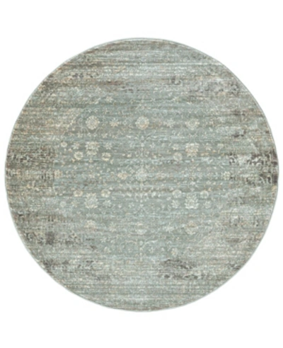 Km Home Silvano Sil-01 Green 5'3" X 5'3" Round Rug