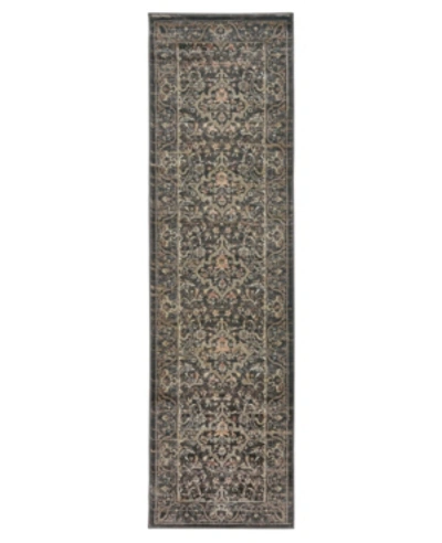 Km Home Silvano Sil-03 Brown 2'2" X 7'7" Runner Rug