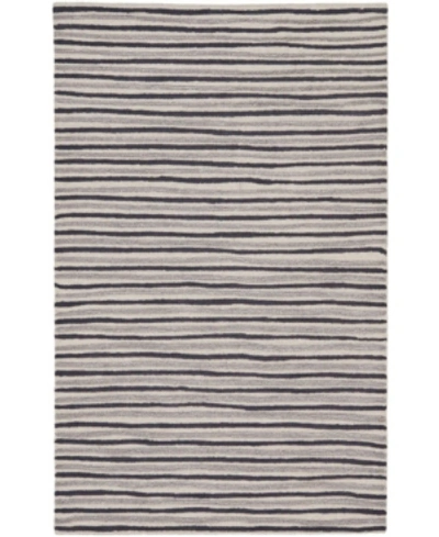 Martha Stewart Collection Hand Drawn Stripe Msr3619c Purple 8' X 10' Area Rug