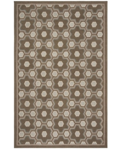 Martha Stewart Collection Puzzle Msr2327a Brown 3'9" X 5'9" Area Rug