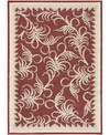 MARTHA STEWART COLLECTION FOUNTAIN SWIRL MSR4449C RED AND IVORY 5'3" X 7'6" AREA RUG