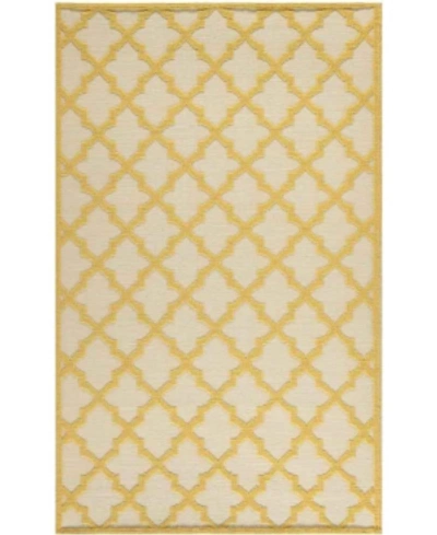 Martha Stewart Collection Vermont Msr2552a Ivory And Gold 5' X 8' Area Rug