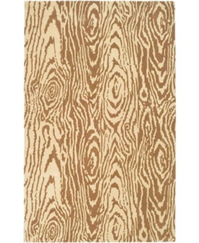 Martha Stewart Collection Layered Faux Bois Msr4534a Brown 8' X 10' Area Rug