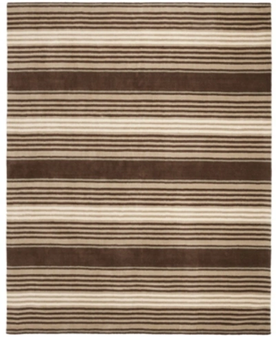 Martha Stewart Collection Harmony Stripe Msr4541a Tobacco 8' X 10' Area Rug