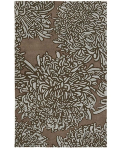 Martha Stewart Collection Chrysanthemum Msr4542g Driftwood 9' X 12' Area Rug