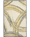 MARTHA STEWART COLLECTION MSR4733A GRAY AND GOLD 2'6" X 4'3" AREA RUG