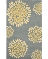 MARTHA STEWART COLLECTION MSR4730B GRAY AND GOLD 2'6" X 4'3" AREA RUG