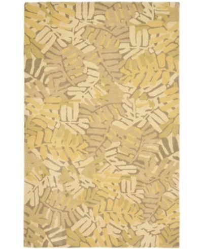 Martha Stewart Collection Palm Leaf Msr4548c Gold 2'3" X 8' Runner Rug