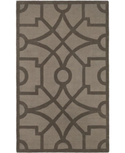 Martha Stewart Collection Fretwork Msr4612a Gray 4' X 4' Round Area Rug