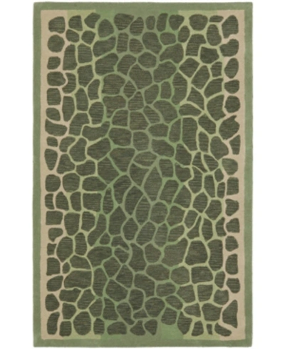 Martha Stewart Collection Arusha Msr3615a Green 6' X 6' Round Area Rug