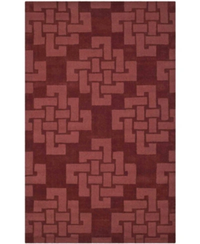 Martha Stewart Collection Knot Msr4950d Burgundy 8' X 8' Round Area Rug