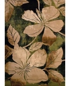 ASBURY LOOMS CONTOURS FLORAL CANVAS 510 28845 35C GREEN 2'7" X 4'2" AREA RUG