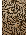 ASBURY LOOMS CONTOURS DOMINION 702 33650 69 BROWN 5'3" X 7'6" AREA RUG