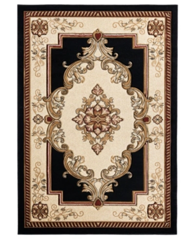 Asbury Looms Bristol Fallon 2050 10570 69 Black 5'3" X 7'6" Area Rug