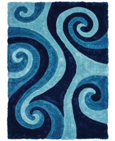 Asbury Looms Finesse Chimes 2100 21560 24 Blue 1'10" X 3' Area Rug