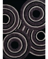 ASBURY LOOMS FINESSE RECORDS 2100 20570 24 BLACK 1'10" X 3' AREA RUG