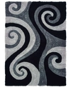 ASBURY LOOMS FINESSE CHIMES 2100 21570 24 BLACK 1'10" X 3' AREA RUG