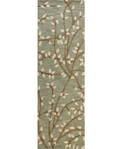 Bb Rugs Adige Adi107 2'6" X 8' Runner Rug In Sage