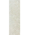 Bb Rugs Cowhide Fie-01 White 2'6" X 8' Runner Rug In White