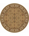 Km Home Closeout!  1592/1075/beige Pesaro Beige 5'3" X 5'3" Round Area Rug In Beige