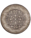 KM HOME CLOSEOUT! KM HOME 3810/0014/BROWN GEROLA BROWN 5'3" X 5'3" ROUND AREA RUG
