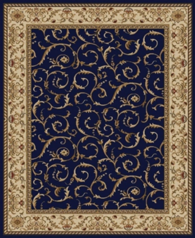 Km Home Closeout!  1599/1552/navy Pesaro Blue 7'9" X 11' Area Rug