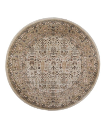 Km Home Closeout!  3812/1024/cream Gerola Ivory/ Cream 5'3" X 5'3" Round Area Rug