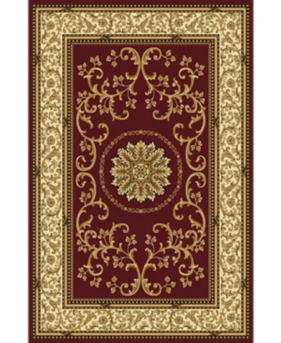 Km Home Closeout!  1419/1332/burgundy Navelli Red 7'9" X 9'6" Area Rug