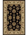 KM HOME CLOSEOUT! KM HOME 1330/1221/BLACK NAVELLI BLACK 5'5" X 8'3" AREA RUG