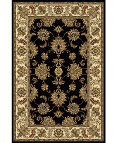 Km Home Closeout!  1330/1221/black Navelli Black 5'5" X 8'3" Area Rug