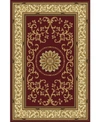 KM HOME CLOSEOUT! KM HOME 1419/1330/BURGUNDY NAVELLI RED 3'3" X 5'4" AREA RUG