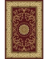 Km Home Closeout!  1419/1330/burgundy Navelli Red 3'3" X 5'4" Area Rug In Red