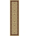Km Home Closeout!  1318/1513/ivory Navelli Ivory/ Cream 2'2" X 8' Runner Rug In Cream