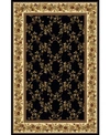 KM HOME CLOSEOUT! KM HOME 1427/1721/BLACK NAVELLI BLACK 5'5" X 8'3" AREA RUG