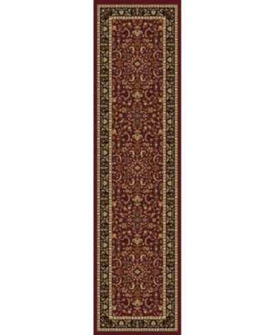 Km Home Closeout!  1318/1533/burgundy Navelli Red 2'2" X 8' Runner Rug