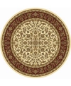 Km Home Closeout!  1318/1517/ivory Navelli Ivory/ Cream 7'10" X 7'10" Round Area Rug In Cream