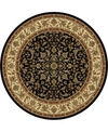 KM HOME CLOSEOUT! KM HOME 1318/1527/BLACK NAVELLI BLACK 7'10" X 7'10" ROUND AREA RUG