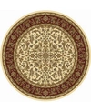Km Home Closeout!  1318/1516/ivory Navelli Ivory/ Cream 5'3" X 5'3" Round Area Rug In Cream