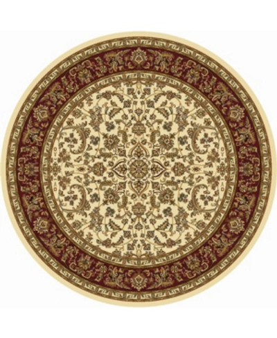 Km Home Closeout!  1318/1516/ivory Navelli Ivory/ Cream 5'3" X 5'3" Round Area Rug