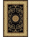 Km Home Closeout!  1419/1321/black Navelli Black 5'5" X 8'3" Area Rug In Black