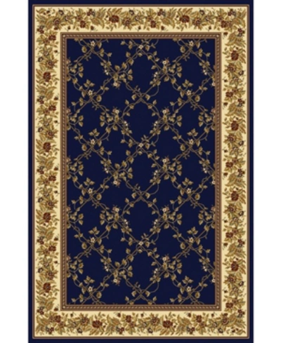 Km Home Closeout!  1427/1740/navy Navelli Blue 3'3" X 5'4" Area Rug