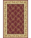 Km Home Closeout!  1427/1730/burgundy Navelli Red 3'3" X 5'4" Area Rug In Red