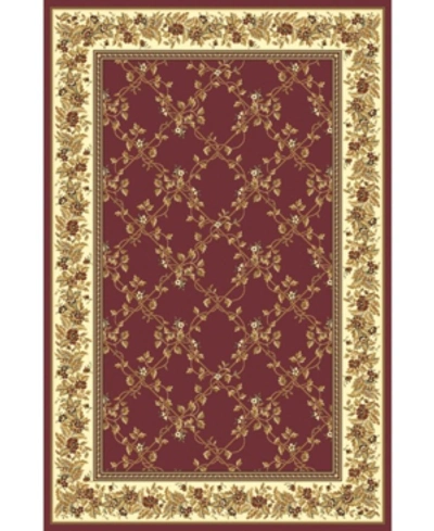 Km Home Closeout!  1427/1730/burgundy Navelli Red 3'3" X 5'4" Area Rug
