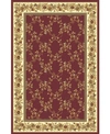KM HOME CLOSEOUT! KM HOME 1427/1732/BURGUNDY NAVELLI RED 7'9" X 9'6" AREA RUG