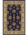 Km Home Closeout!  1330/1241/navy Navelli Blue 5'5" X 8'3" Area Rug In Blue